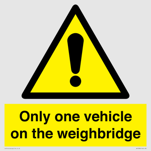 Only one vehicle on weighbridge